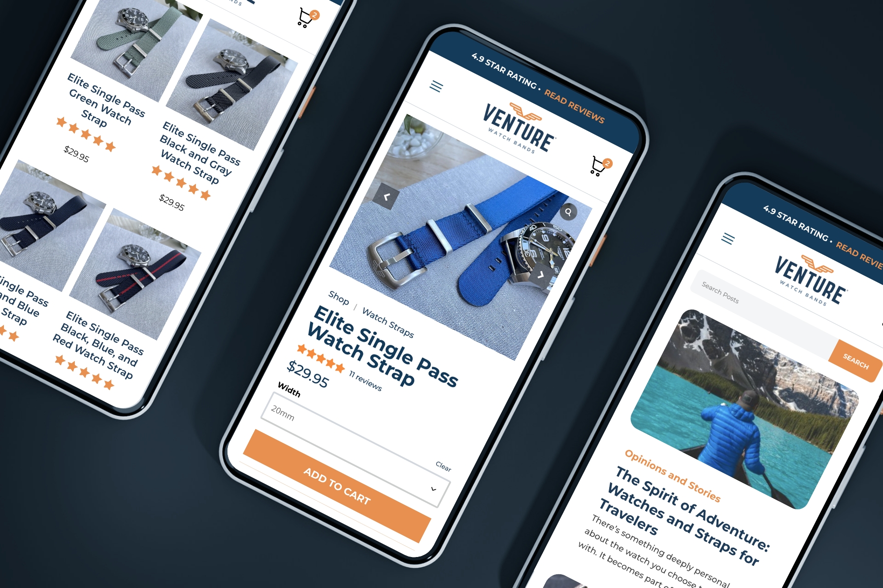 Venture Watch Band Mobile Ecommerce UI and UX Venture Watch Band Mobile Ecommerce UI and UX